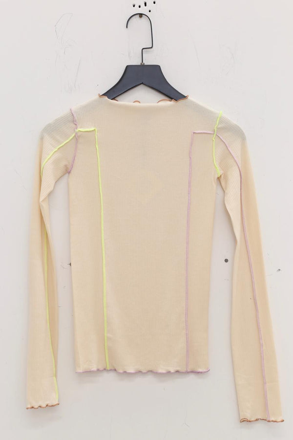 BASERANGE Long Sleeve T-Shirt TTML Collection Ribbed Cotton Portugal BAS-KMAL-BM-WI22-UNDYED TTML